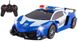Машинка Трансформер с пультом Lamborghini Police Robot Car Size 18 Синяя 2474 фото 2