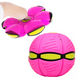 Летающий мяч-тарелка фрисби трансформер Розовый 9185 фото 1