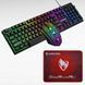 Игровой комплект клавиатура, мышь, наушники, коврик Gaming Combo 4-in-1 T-Wolf TF-400 Черный 36438 фото 2